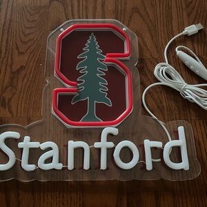 Stanford Neon Sign with Red and White Colors